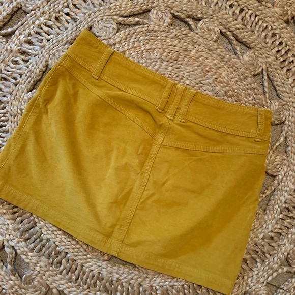FREE PEOPLE Yellow Corduroy Skirt - Picture 4 of 6
